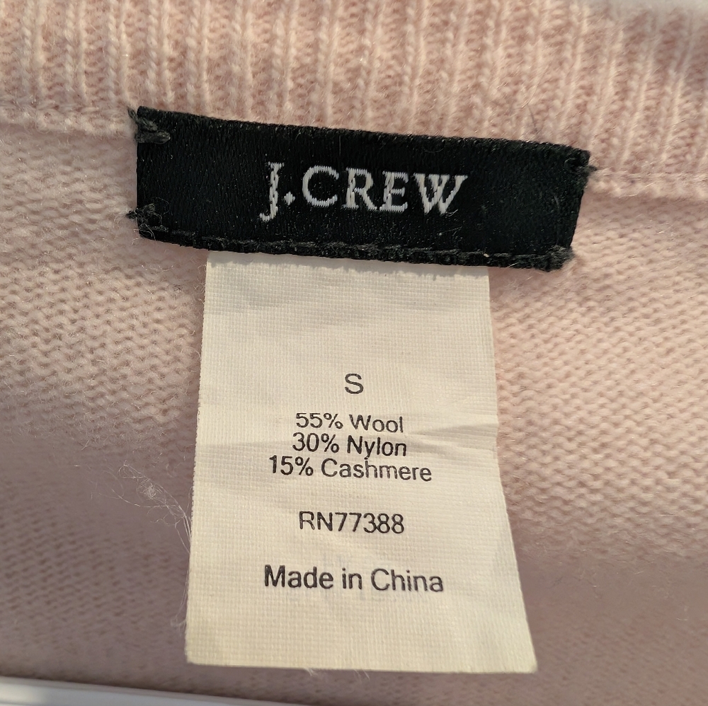 J. Crew Blush Cashmere Cable Knit Cardigan - Picture 6 of 6
